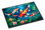 Koi Fish Doormat Front Door Mat Indoor Outdoor Rugs for Entryway, Non Slip Washable Low Pile, 24H X 36W