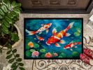 Koi Fish Doormat Front Door Mat Indoor Outdoor Rugs for Entryway, Non Slip Washable Low Pile, 24H X 36W