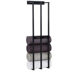 Wall Mounted Towel Rack for Rolled Towels Bathroom Towel Holder Organizer Storage Shelf for Bath Towels Hand Towels (Option: Rack_GPgCT3917)