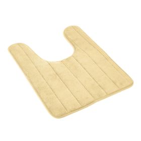 U Shaped Bathroom Rugs Contour Non-slip Toilet Mat Absorbent Cozy Velvet Floor Mat 23.62 x 19.69in (Option: Kgahki)