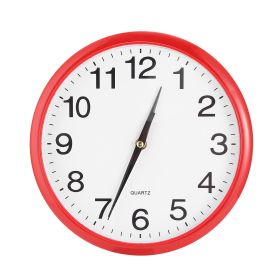 Round Wall Clock Silent Non-Ticking 10-inch Precise Quartz Battery Operated Hanging Clock for Home Office School (Option: Rged)