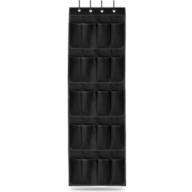 Over the Door Shoes Rack 20-Pocket Organizer 5-Layer Hanging Storage Shelf for Kids Shoes Closet Cabinet Slippers Small Toys (Option: gagnizer(Black)