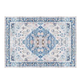 6x9FT Vintagerea Rug Modern Non Slip Carpet Boho Low Pile Soft Rug Waterproof Machine Washable Rug for Living Room Bedroométchen Dining Room Under (Option: 6_9FT_Tygpe2)